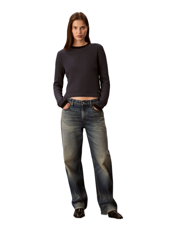 Calvin Klein Jeans Langarmshirt LS WAFFLE bei Robert Ley
