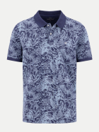 Fynch-Hatton Poloshirt mit Allover Print 659-marine bei Robert Ley