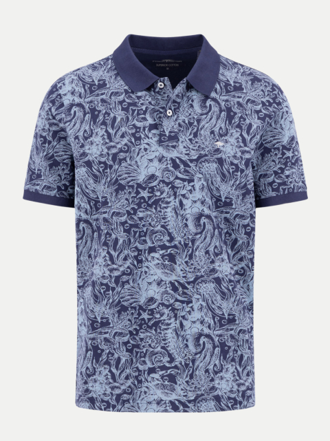 Fynch-Hatton Poloshirt mit Allover Print bei Robert Ley