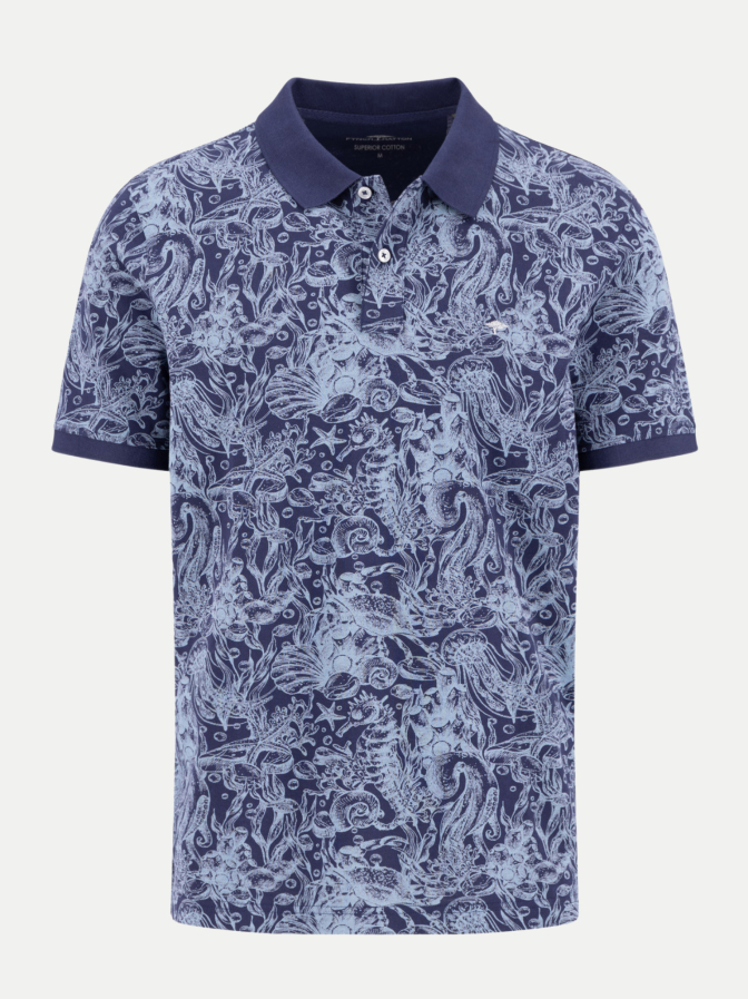 Fynch-Hatton Poloshirt mit Allover Print bei Robert Ley