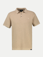 Lerros Polohemd in legerer Strickoptik 141 GRAVEL BEIGE ME bei Robert Ley