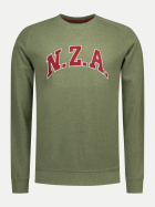 NZA New Zealand Auckland Sweatshirt mit Logo-Print 1783-SCOUTING GREEN MELANGE bei Robert Ley