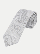 Prince Bowtie Krawatte mit Paisley-Muster 7cm 1400-SILBER bei Robert Ley