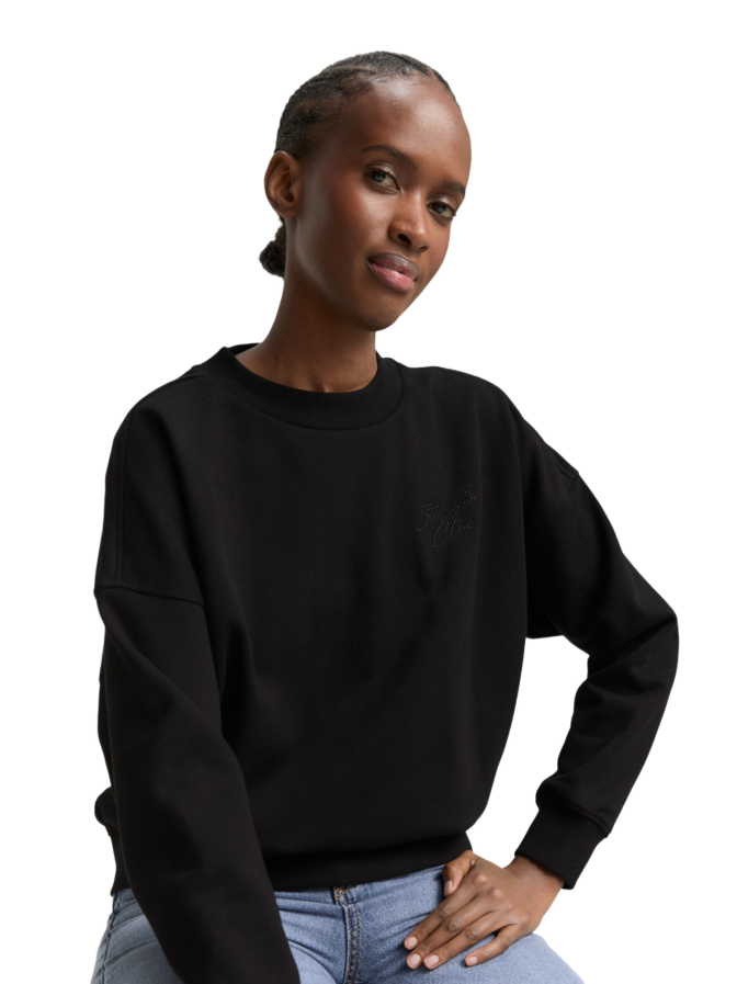 Tom Tailor Denim Sweatshirt mit Glitzerschrift bei Robert Ley