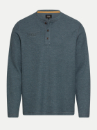 camel active Henley-Langarmshirt Tinted Blue bei Robert Ley