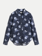 Gant Regular-Fit Hemdbluse mit Floral-Muster 433-EVENING BLUE bei Robert Ley