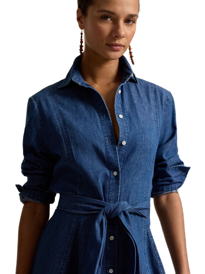 Polo Ralph Lauren Hemdkleid mit Bindegürtel bei Robert Ley