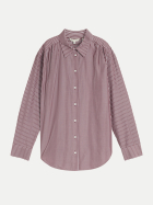 Tom Tailor Casual Regular-Fit Hemdbluse mit Streifenmuster 40843-preppy plum white stripe bei Robert Ley