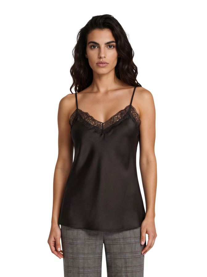 Milano Italy Camisole-Top mit Spitzenbesatz bei Robert Ley