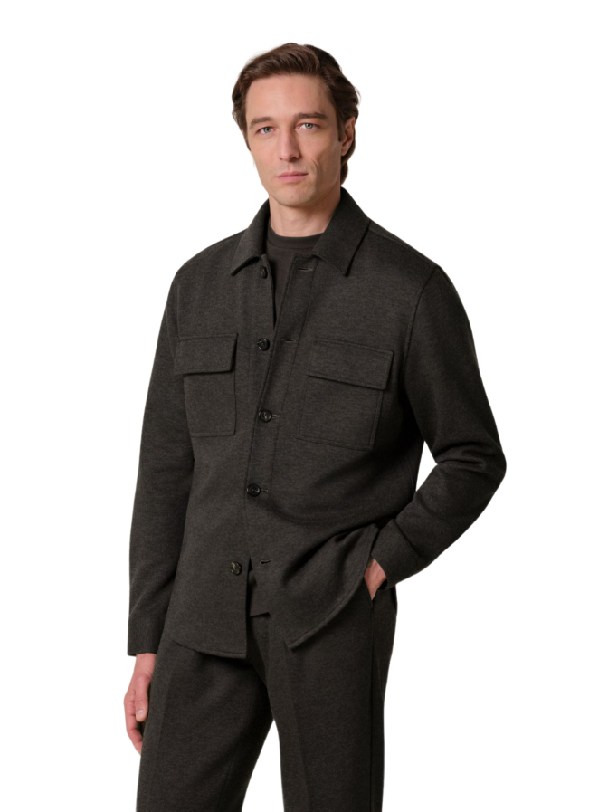 PROFUOMO Relaxed-Fit Knitted Overshirt bei Robert Ley