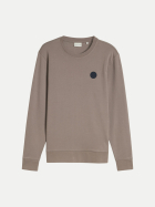 Tom Tailor Casual Pullover mit kleinem Logo-Badge 10359-Driftwood Taupe bei Robert Ley