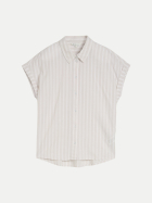 Tom Tailor Denim Bluse mit Streifenmuster 40479-beige white stripe bei Robert Ley
