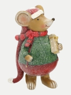 G.WURM WEIHNACHTSMAUS 7x12x6 cm grün Mäuserich bei Robert Ley