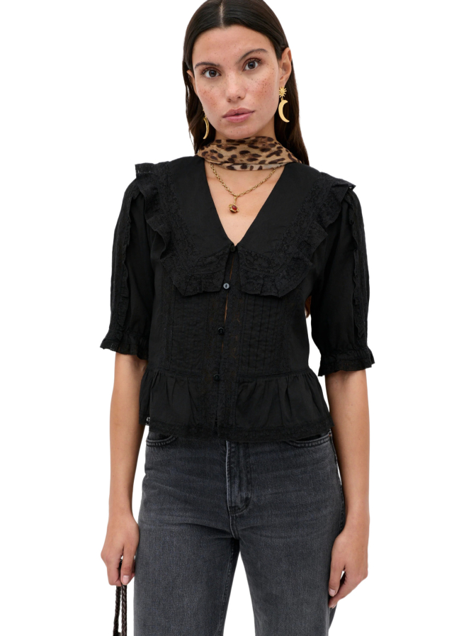 Rixo Bluse Ellery mit Spitzeneinsätzen bei Robert Ley