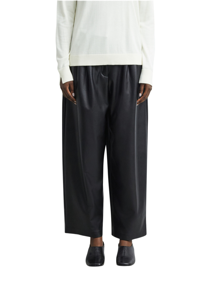 Comma Wide-Leg Kunstlederhose bei Robert Ley