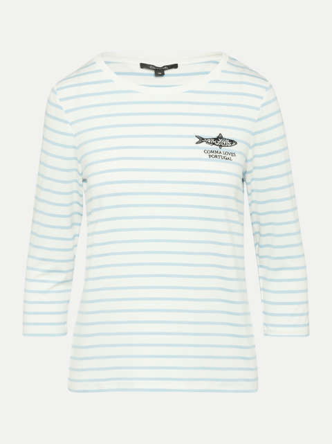 Comma Langarmshirt mit Stick-Artwork bei Robert Ley