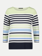 Betty Barclay Gestreiftes Langarmshirt 5882-Green/Light Blue bei Robert Ley