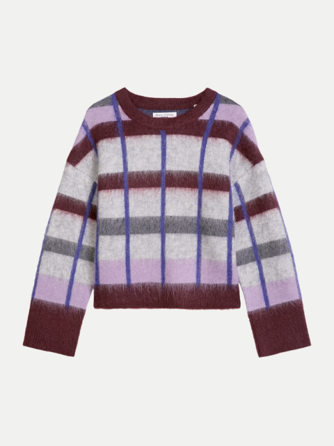 Marc O'Polo DENIM Jacquard-Pullover oversize aus kuscheligem Schurwolle-Mohairwolle-Mix bei Robert Ley