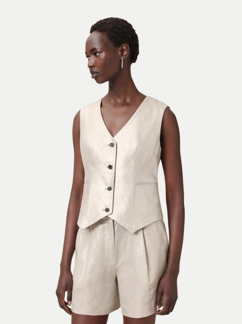 ALLSAINTS Relaxed-Fit Leinenweste Averie bei Robert Ley