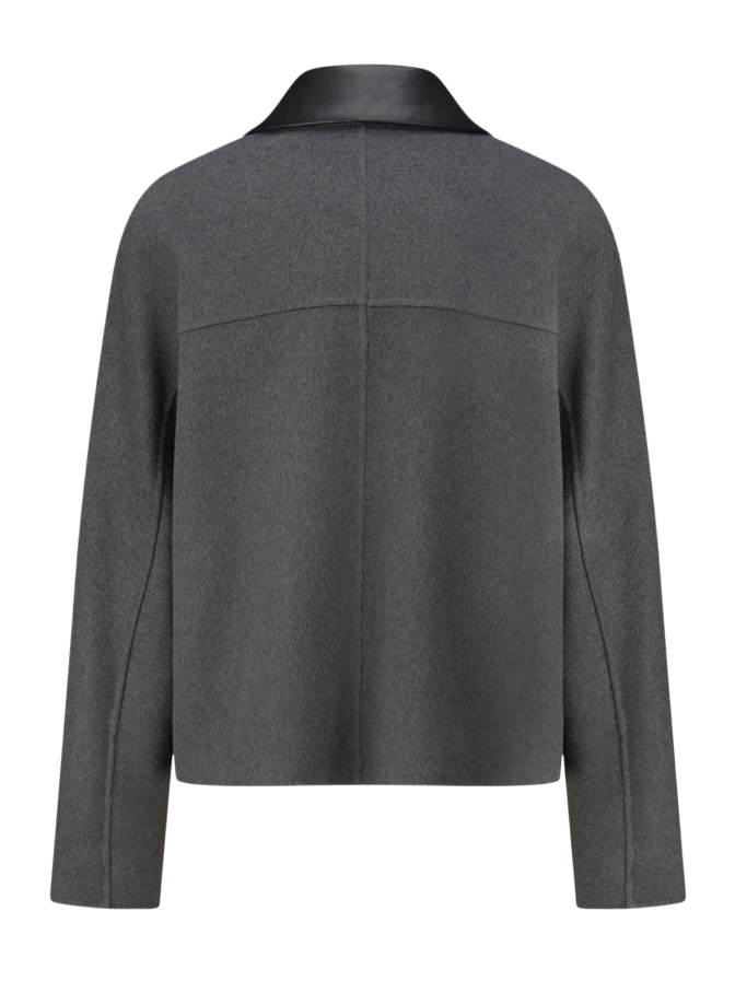Riani Woll-Blouson mit Kunstleder-Details bei Robert Ley