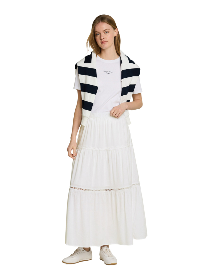 Tom Tailor Denim Maxi Rock mit elastischem Bund bei Robert Ley