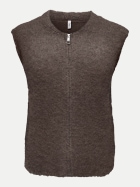 Only Strickweste ONLBOUBLE 264056004-Bracken/Mel/Silver Zip bei Robert Ley