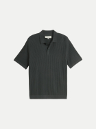 Tom Tailor Casual Kurzärmliger Pullover mit Polokragen 10366-Black Olive bei Robert Ley