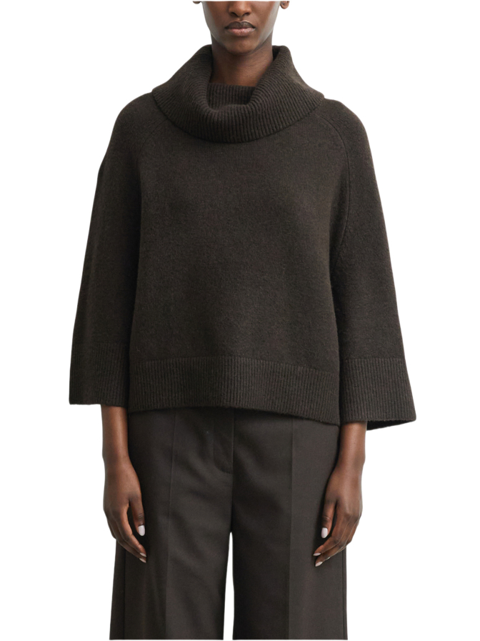 Comma Poncho-Pullover mit weitem Kragen bei Robert Ley