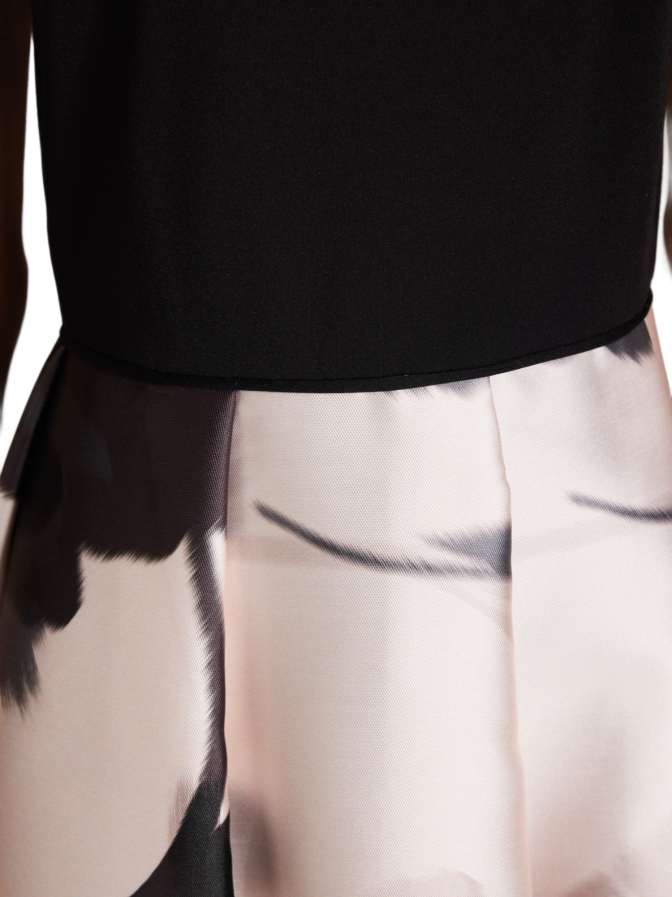 Swing Cocktail Kleid aus bedrucktem Twill bei Robert Ley