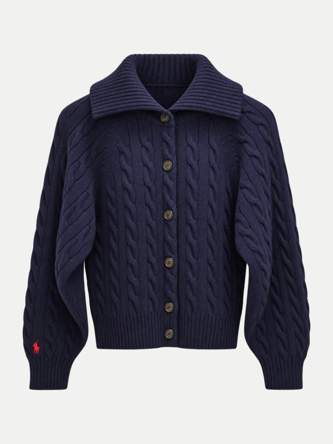 Polo Ralph Lauren Woll-Mix Strickjacke mit Kaschmir-Anteil bei Robert Ley