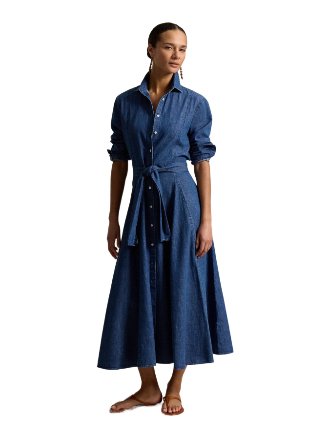 Polo Ralph Lauren Hemdkleid mit Bindegürtel bei Robert Ley