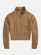 Polo Ralph Lauren Woll-Kaschmir-Pullover mit Zopfmuster collection camel melange bei Robert Ley