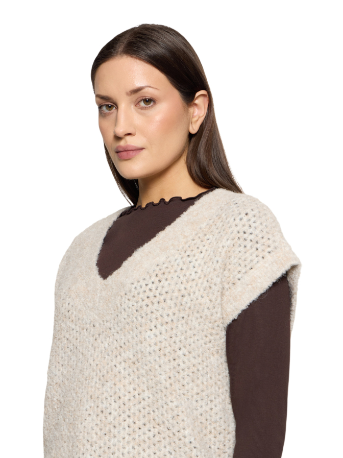 Cartoon Kurzarmpullover mit Ajourmuster bei Robert Ley