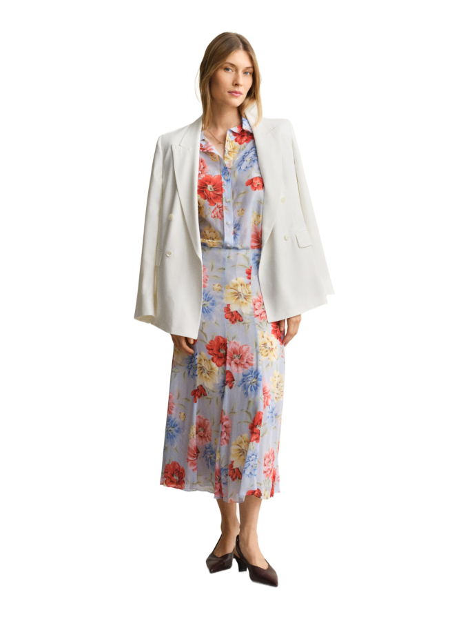 Gant Bluse mit Blumenprint aus Baumwoll-Seiden Mix bei Robert Ley