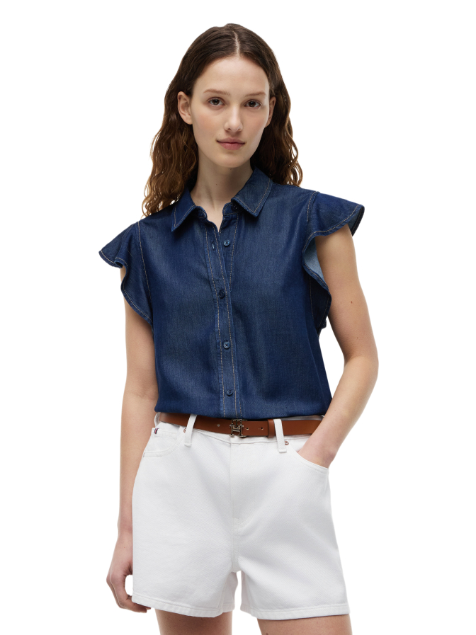 Tommy Hilfiger Volantshirt in Denim bei Robert Ley
