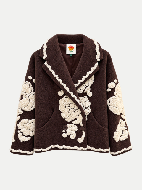 Farm Rio Kurzer Mantel mit Blumenrevers bei Robert Ley