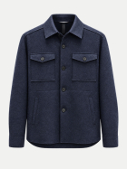 Harris Wharf London Overshirt aus Flanell-Kaschmir 357-sea bei Robert Ley