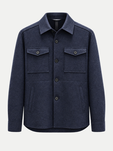 Harris Wharf London Overshirt aus Flanell-Kaschmir bei Robert Ley