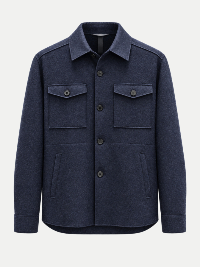 Harris Wharf London Overshirt aus Flanell-Kaschmir bei Robert Ley