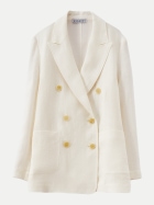 ROSSO35 Blazer aus Leinen 101white-101white bei Robert Ley