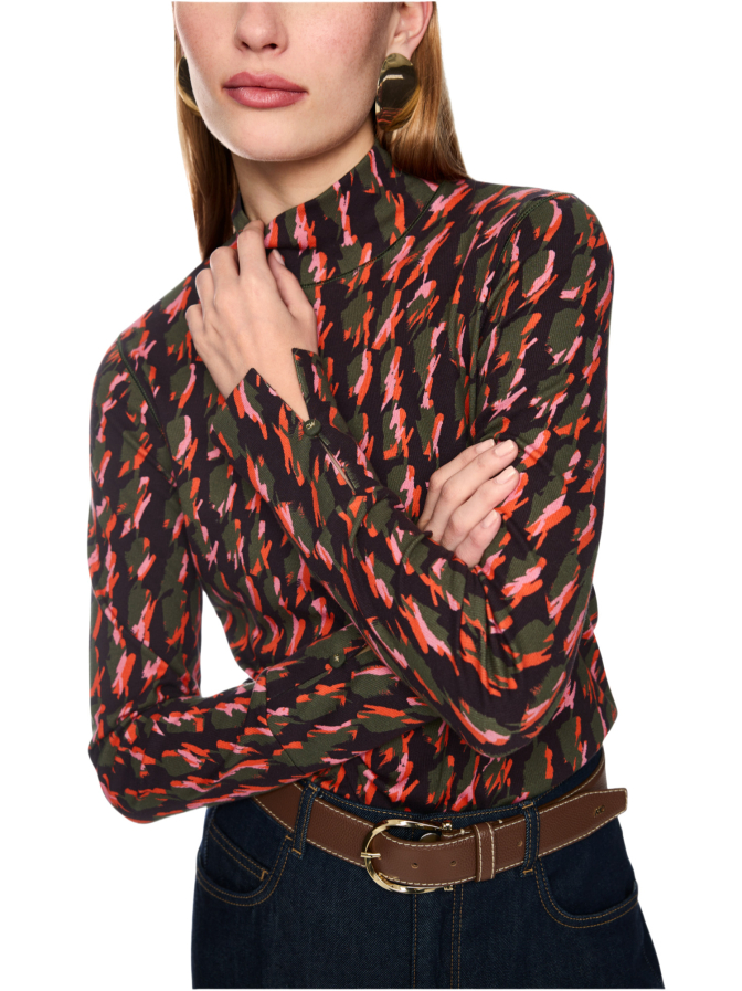 Marc Cain Langarmshirt mit Hahnentrittmuster bei Robert Ley