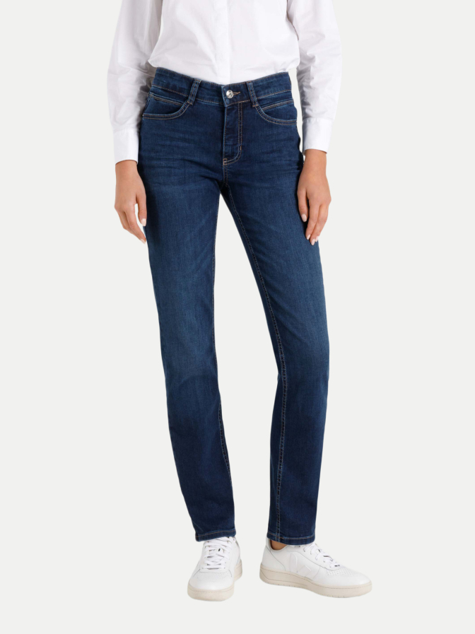 Mac Straight Fit Jeans mit Label-Patch bei Robert Ley