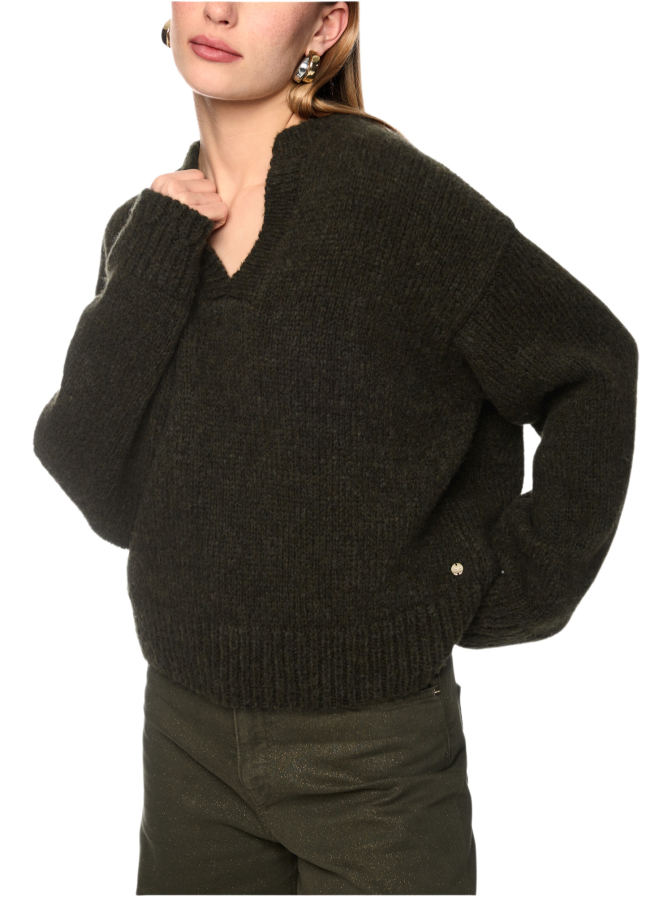 Marc Cain Grobstrickpullover mit V-Ausschnitt bei Robert Ley