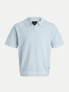 JACK & JONES Gestricktes Poloshirt 175780001-Chambray Blue/twist bei Robert Ley