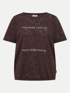 Cecil T-Shirt mit Schriftzug 37673-brown cacao bei Robert Ley