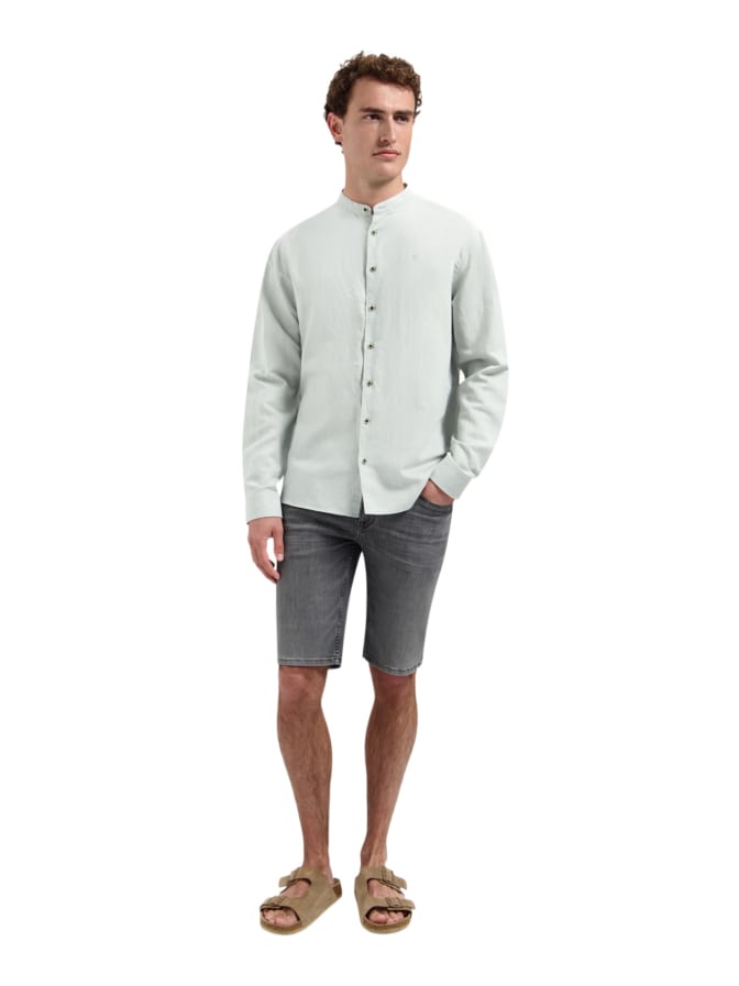 NO EXCESS Stehkragen Hemd aus Leinenmischung bei Robert Ley