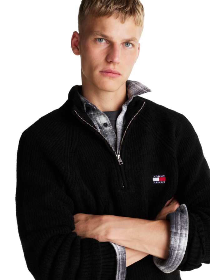 Tommy Jeans Pullover mit Viertel-Reißverschluss bei Robert Ley