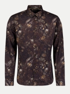 No Excess Regular-Fit Satinhemd mit Floral-Print 020-Black bei Robert Ley