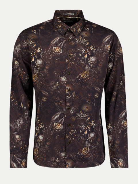 No Excess Regular-Fit Satinhemd mit Floral-Print bei Robert Ley