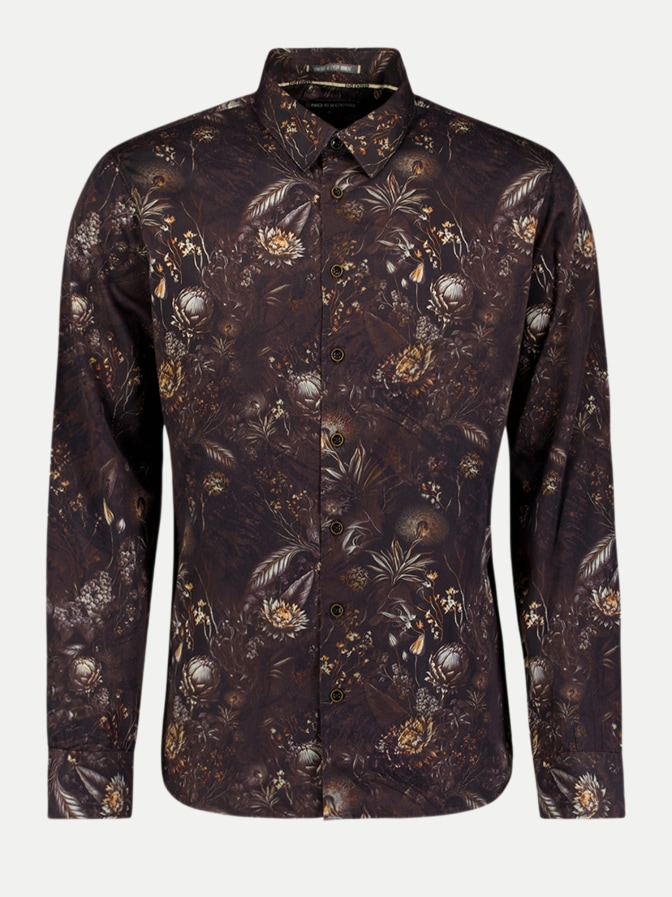 No Excess Regular-Fit Satinhemd mit Floral-Print bei Robert Ley